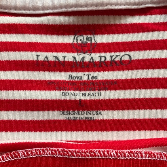 Ian & Marko Bova Tee Red and White - Picture 4 of 4